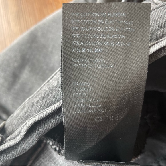 Free People Jeans Womens 29 Distressed Holes Busted Knee Faded Black Gray Skinny - Picture 12 of 14